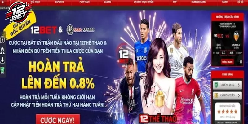 Giới Thiệu 12BET - Dịch Vụ Giải Trí Top Đầu Châu Á Hiện Nay 1 12BET là sân chơi giải trí lý tưởng